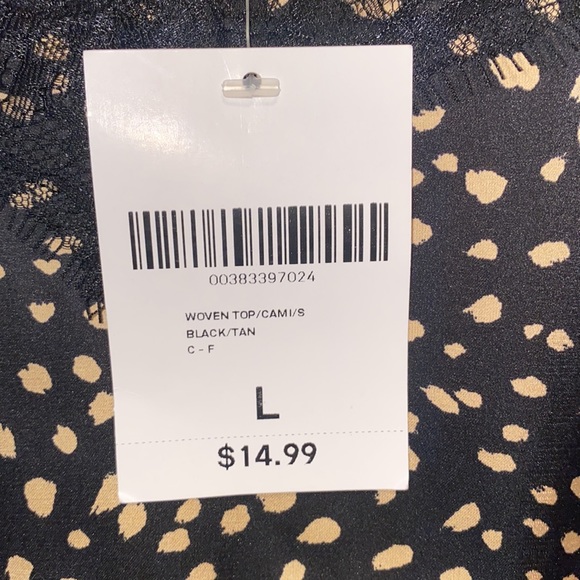 Forever 21 Large Woven Camisole Black Tan - Picture 10 of 10